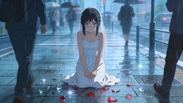 Red Shards in the Rain